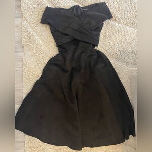 Black midi dress